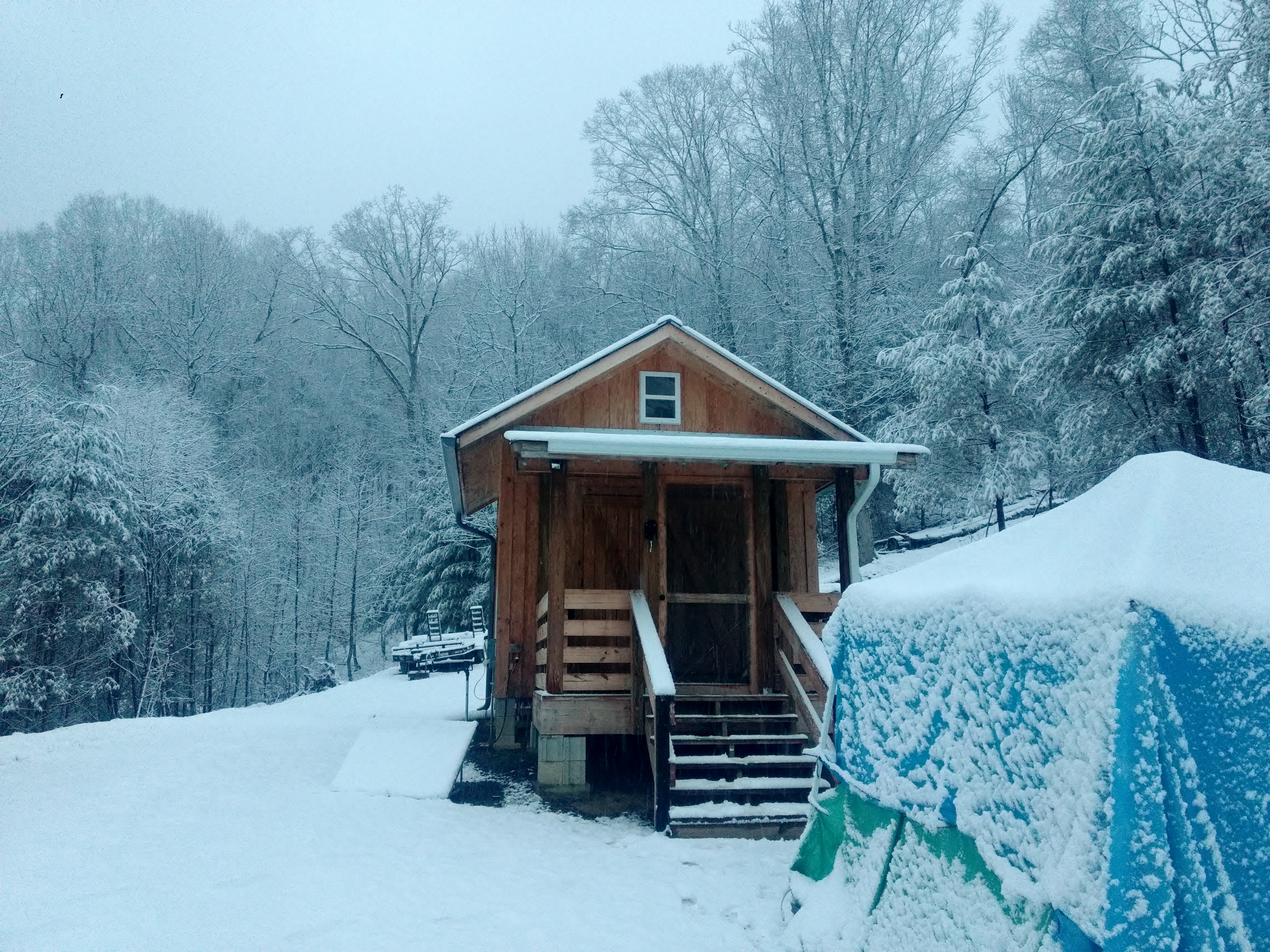 Surviving winter in our little cabin